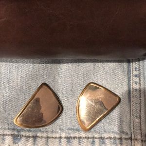 Vintage 80s Large Shiny Earrings